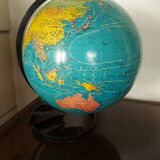 Globe terrestre , Mappemonde vintage tarides , 1977