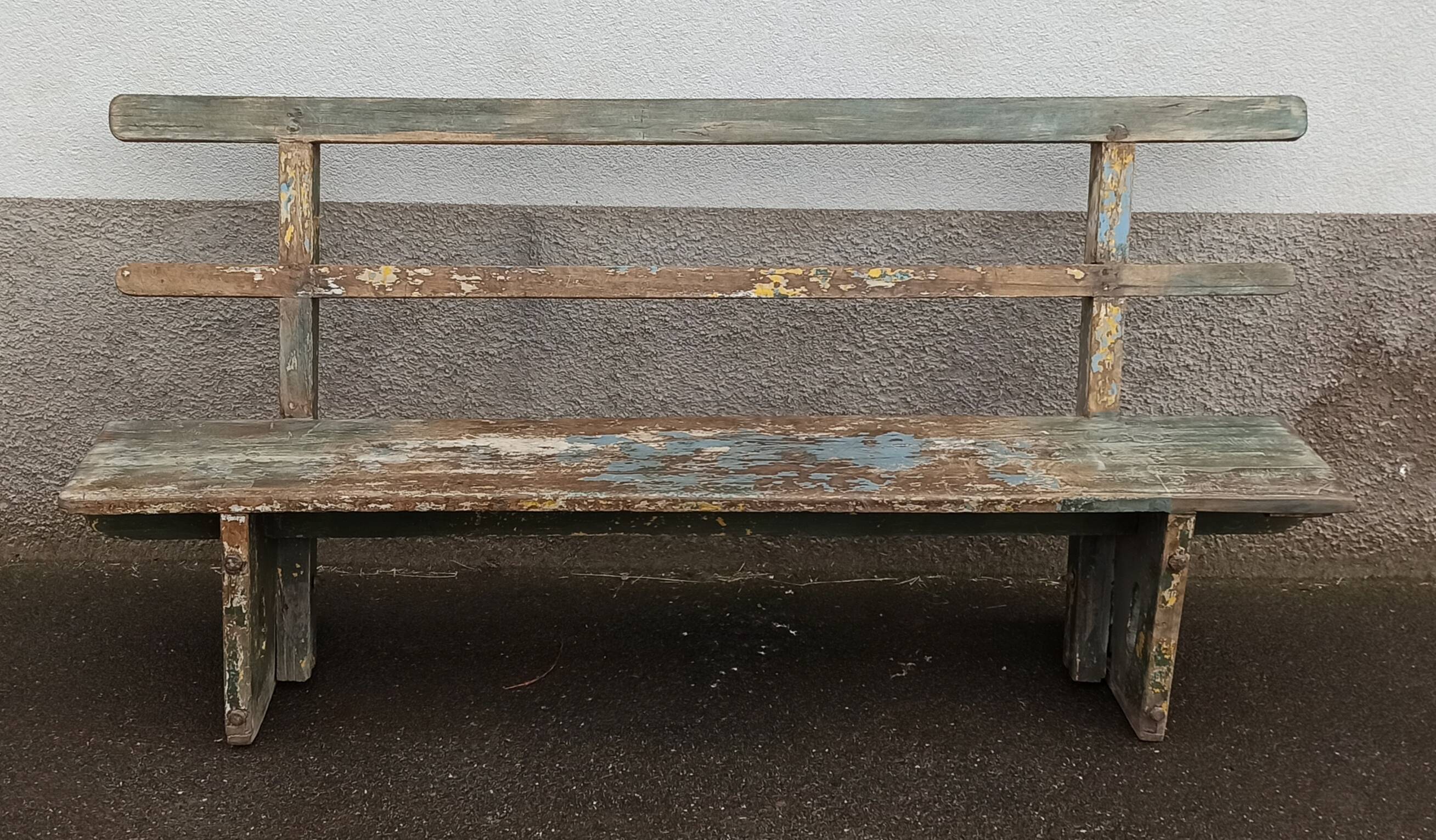Old wooden bench with beautiful patina