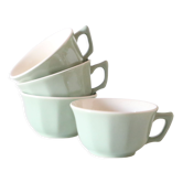 Ensemble de 4 tasses vertes et beiges Villeroy et Boch, vintage