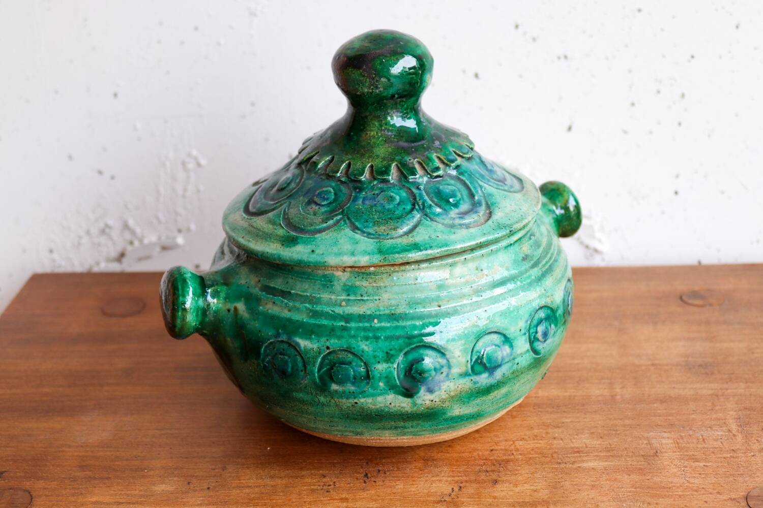 Vintage Celine Dein green ceramic pot