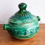 Vintage Celine Dein green ceramic pot