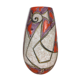 Stylized bird vase Fratelli Fanciullacci, Italian ceramic 50