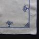Old linen yarn case embroidered in blue with fruit baskets-6 Tray fund