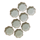 Set of eight small bread plates in white Limoges porcelain