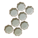 Set of eight small bread plates in white Limoges porcelain
