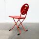 Vintage Italian postmodern folding chair Charlie by Carlo Bimbi & Nilo Gioacchini for Segis, 1980s, set of 3.