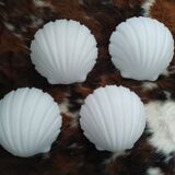 Suite de quatre appliques coquillage Limburg