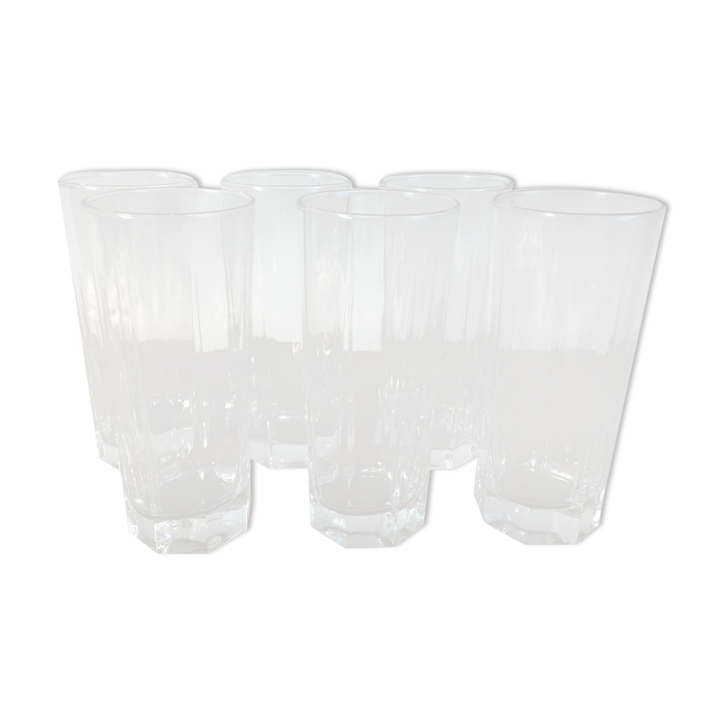 Water glasses / octagonal base juice