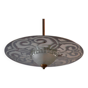 lustre art déco en verre