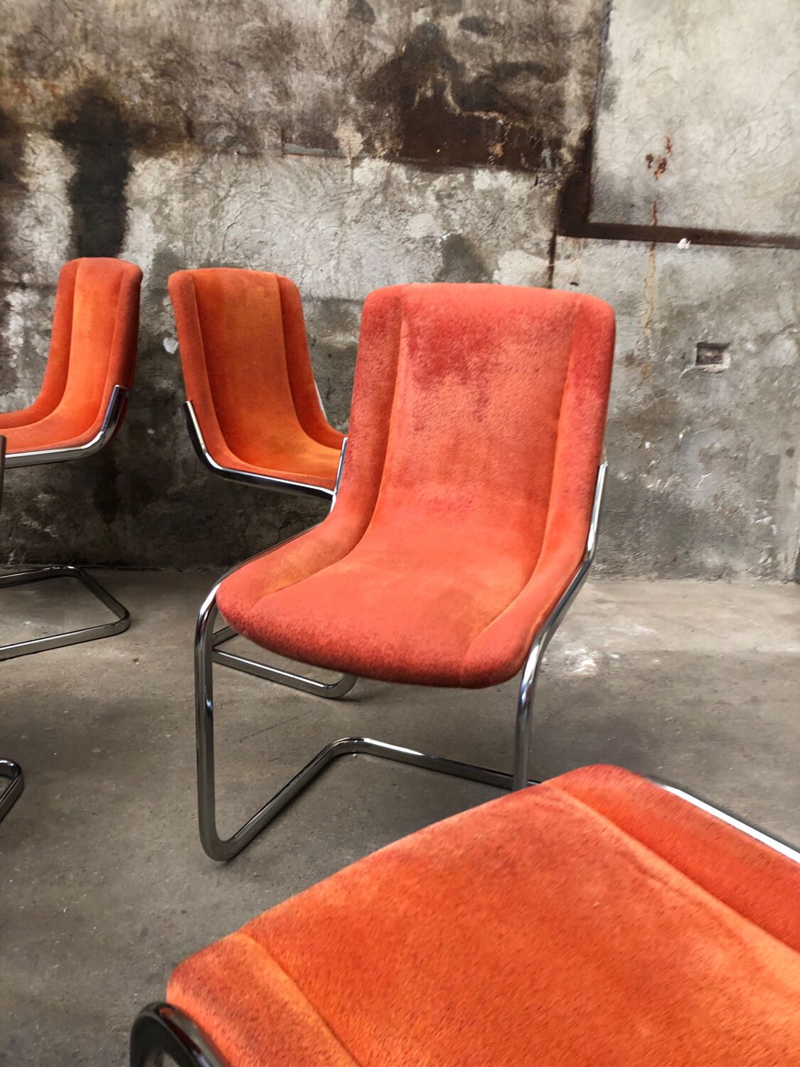 Vintage Willy Rizzo Chairs Circa 1970