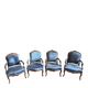 set of 4 Louis XV armchairs with queen's backs