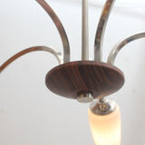 1960s ceiling light in chrome and opaline