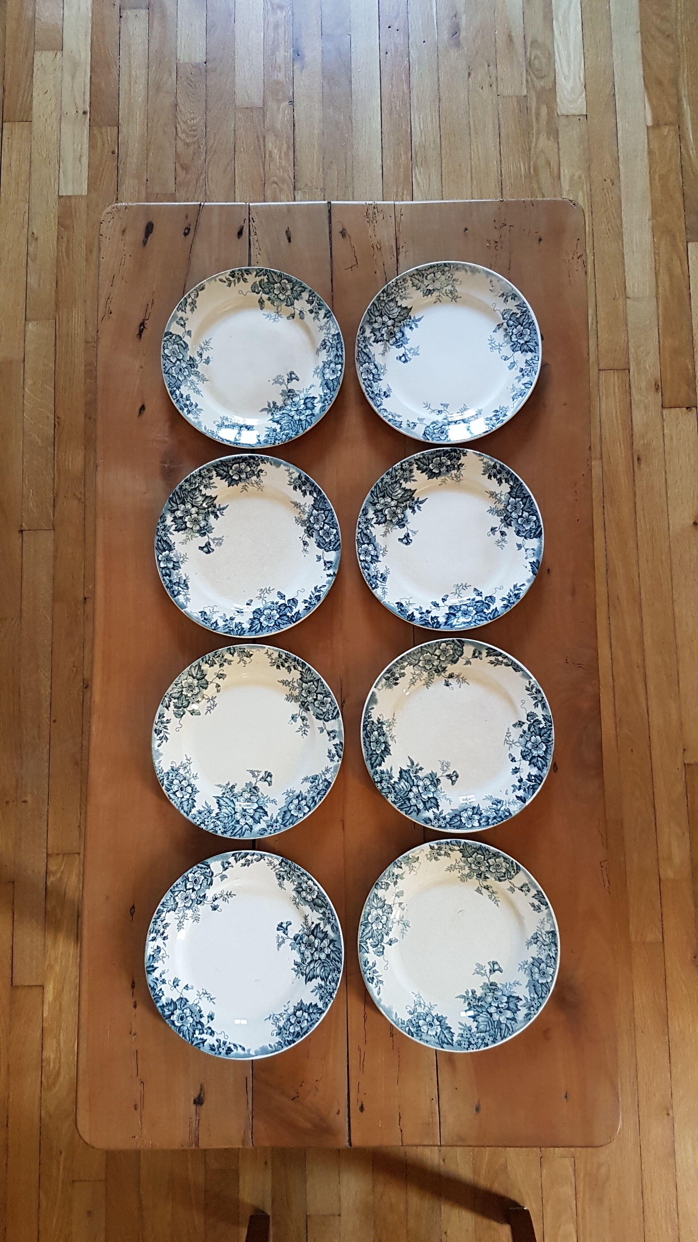 Set of 8 flat plates Saint Amand and Hamage