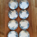 Set of 8 flat plates Saint Amand and Hamage