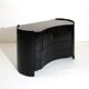 Curved black vintage commode "Aiace" by Benatti, Italy, 1970s