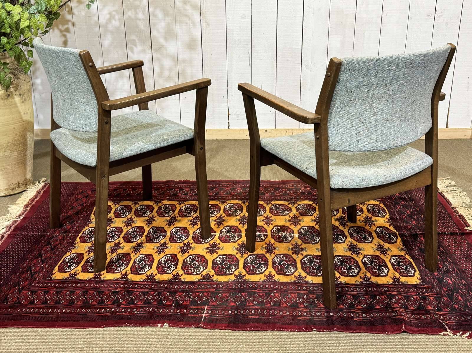 Pair of English teak armchairs from the 1970s.