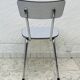 Set of 4 vintage grey chrome Formica kitchen chairs.