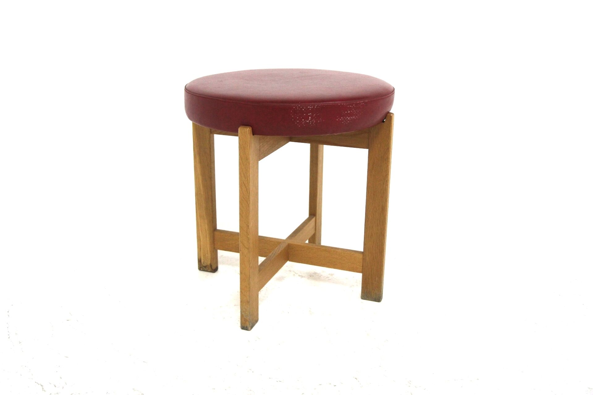 Tabouret scandinave en chêne, Suède, 1960