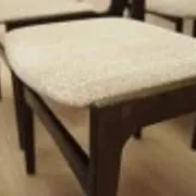 Set of six Danish dining chairs in oak veneer with original upholstery, 1960s