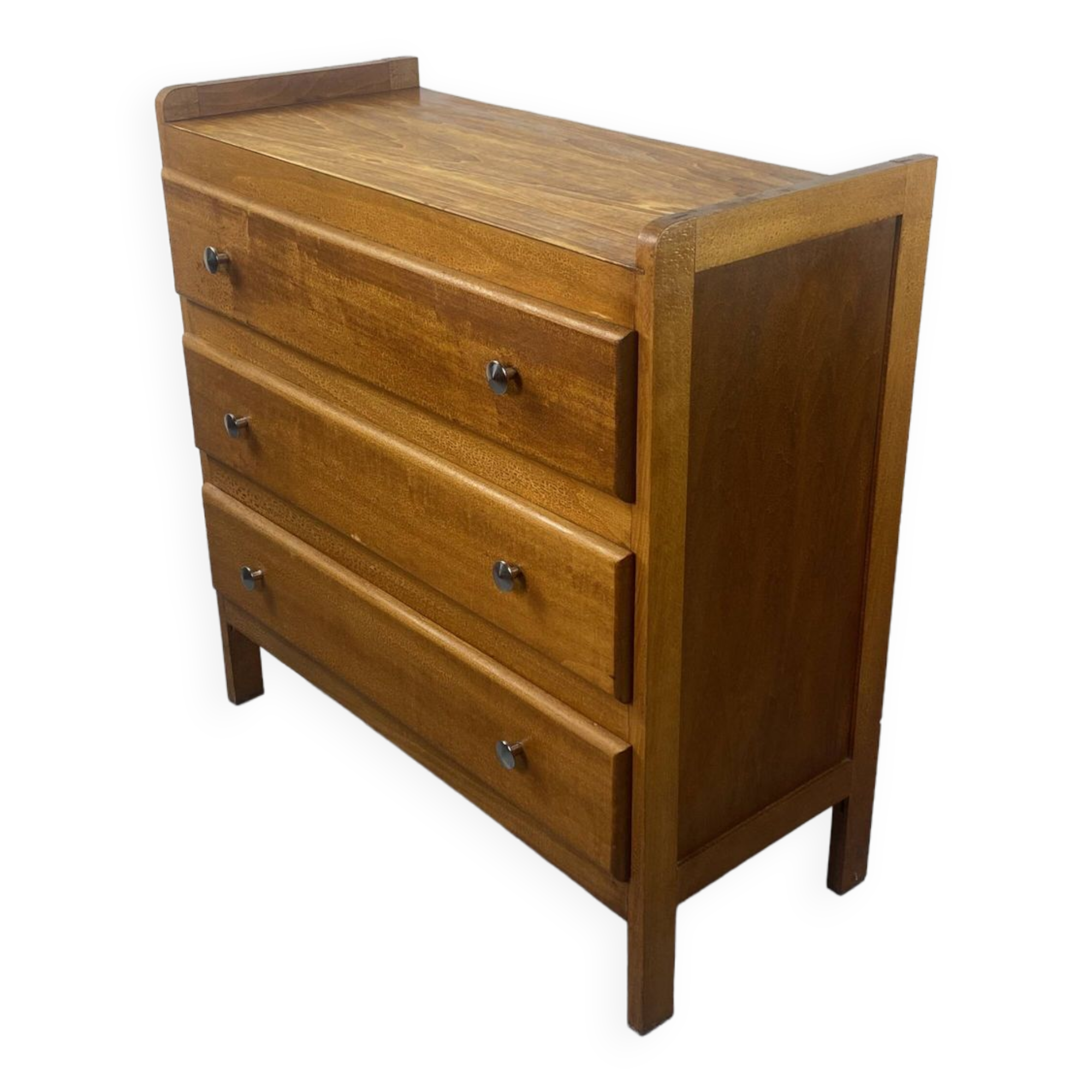 Commode Vintage en Bois à 3 Tiroirs