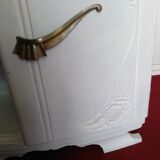 Art Deco bedside table top red marble