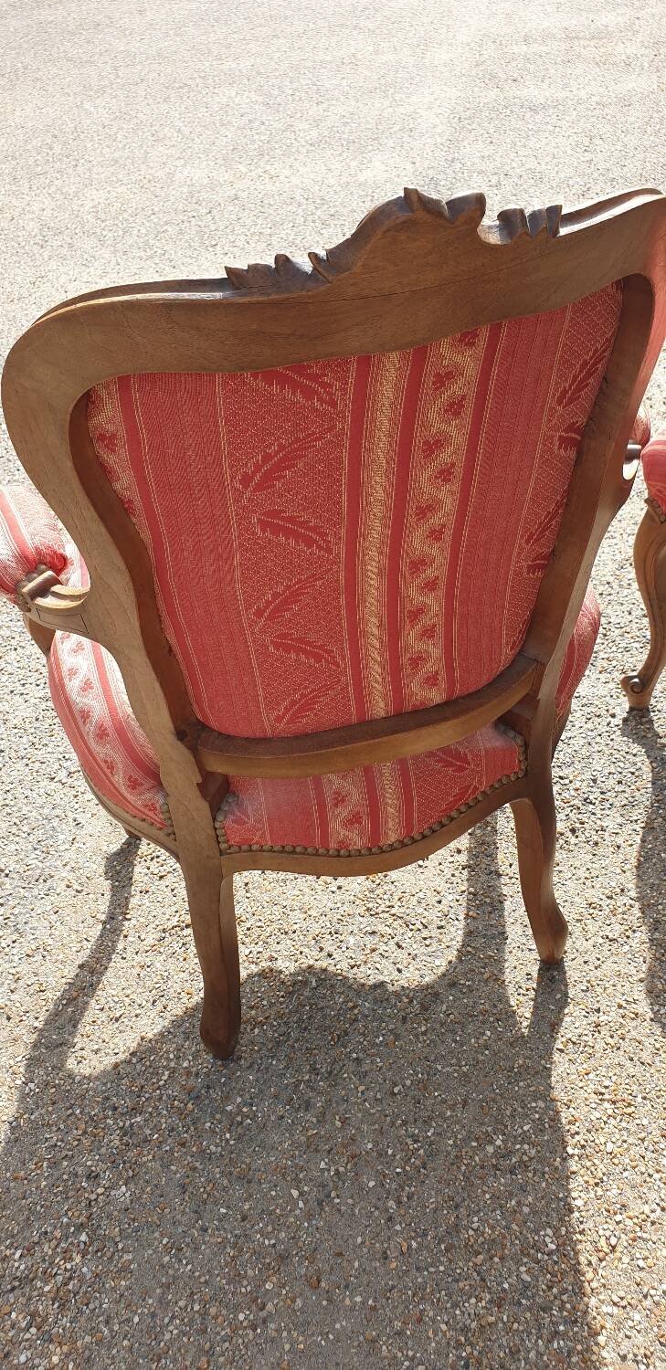 Pair of Louis XV style Cabriolet armchairs