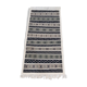 Traditional handmade grey and white black carpet 76x149cm