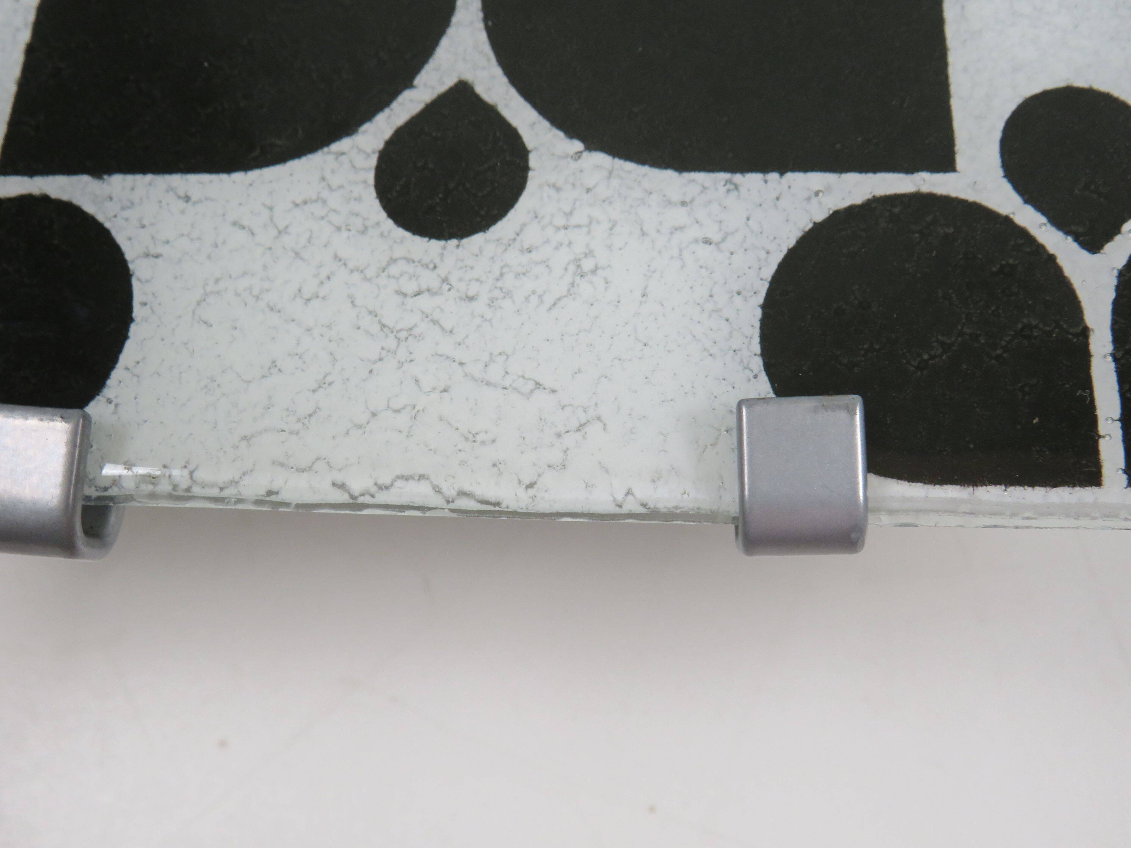 Applique murale postmoderne IKEA, verre décoratif noir et blanc, 1990