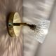 Vintage molded glass lampshade wall light