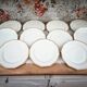 Set of 11 flat plates in Limoges porcelain by Maison Lanternier & C.