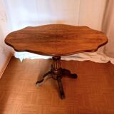 Louis Philippe pedestal table in solid walnut