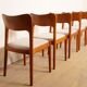 6 chaises de salle à manger | John Mortensen | Niels Koefoed | Modèle Ole | Teck