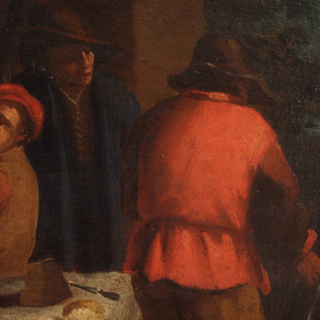 Italian painting Bamboccianti genre scene