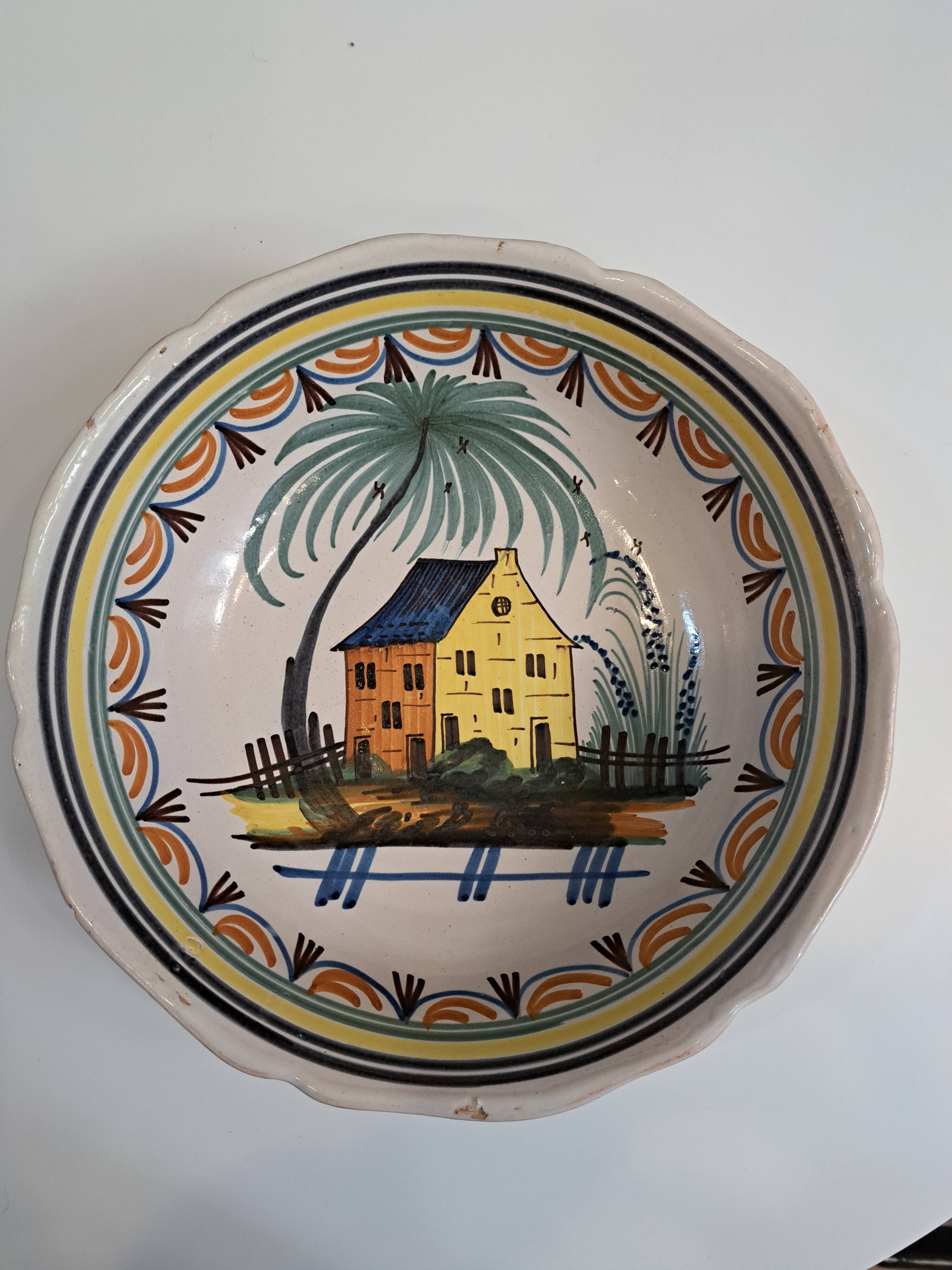 Nevers earthenware salad bowl