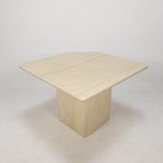 Italian Travertine Coffee Table, 1980s