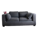 2 seater gray fabric sofa