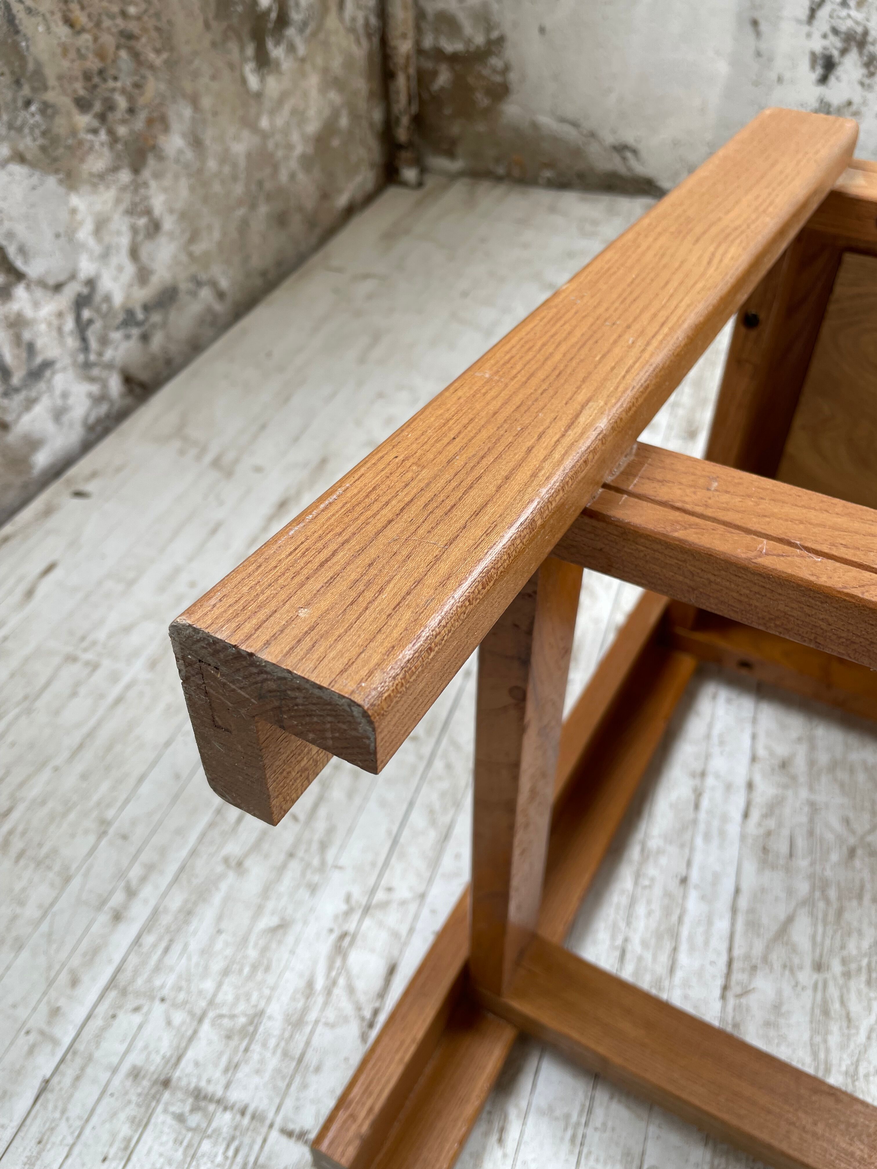 Solid elm stool Maison Regain