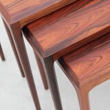Scandinavian rosewood nesting tables from Rio