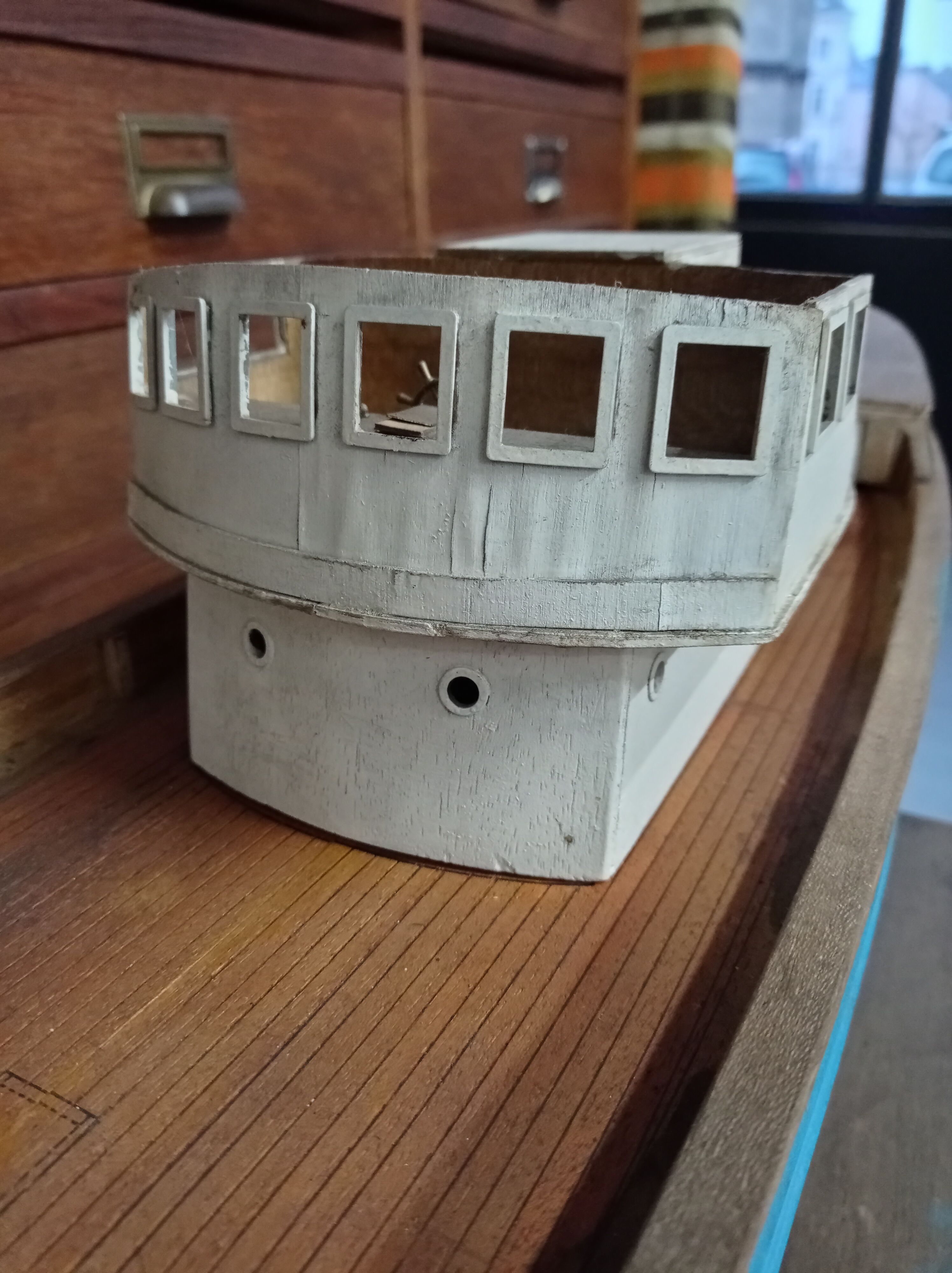 Model of a fishing boat