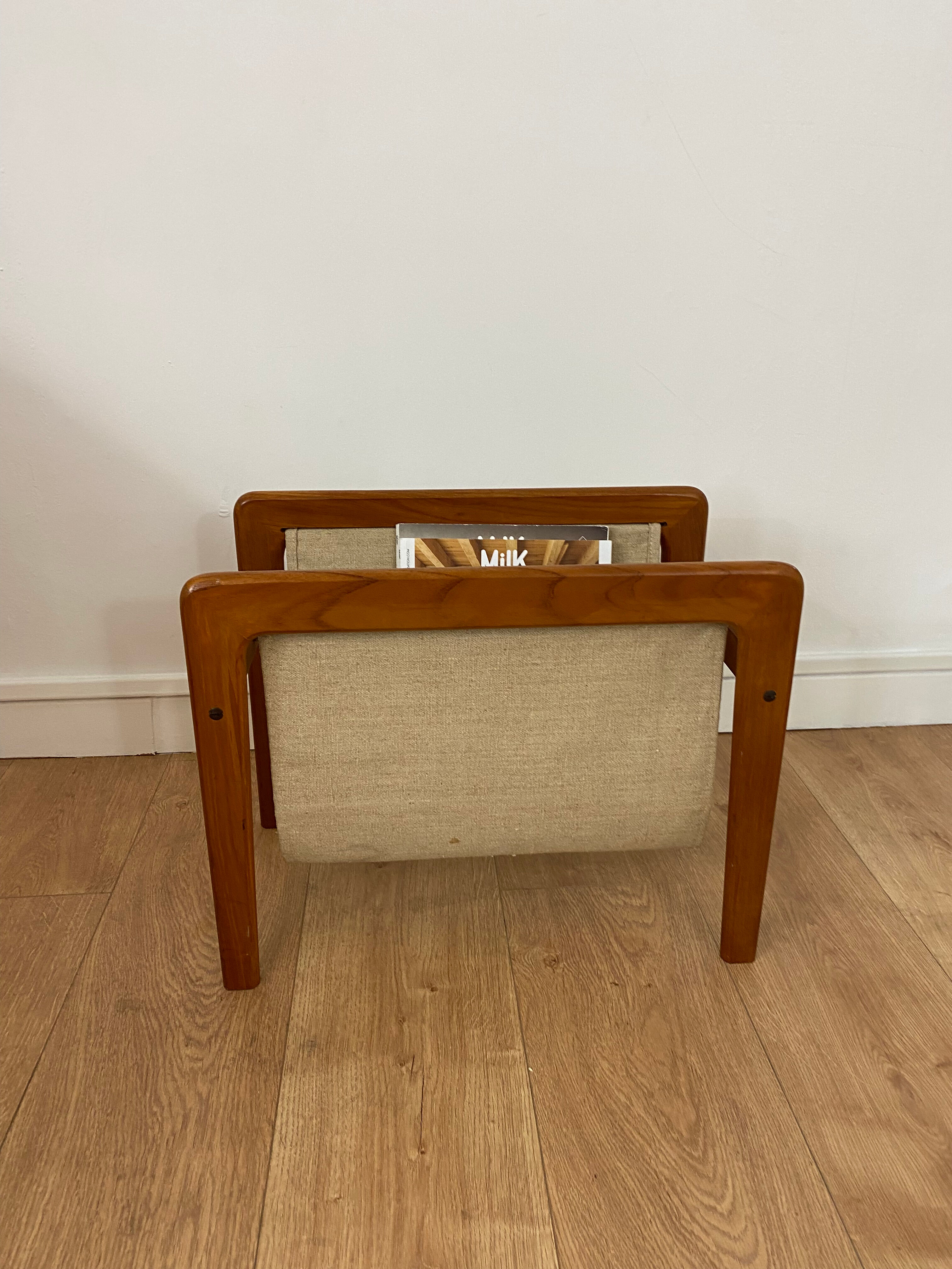 Scandinavian teak magazine rack