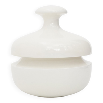 White ceramic vase with lid by Enzo Bioli for Il Picchio, 1970s