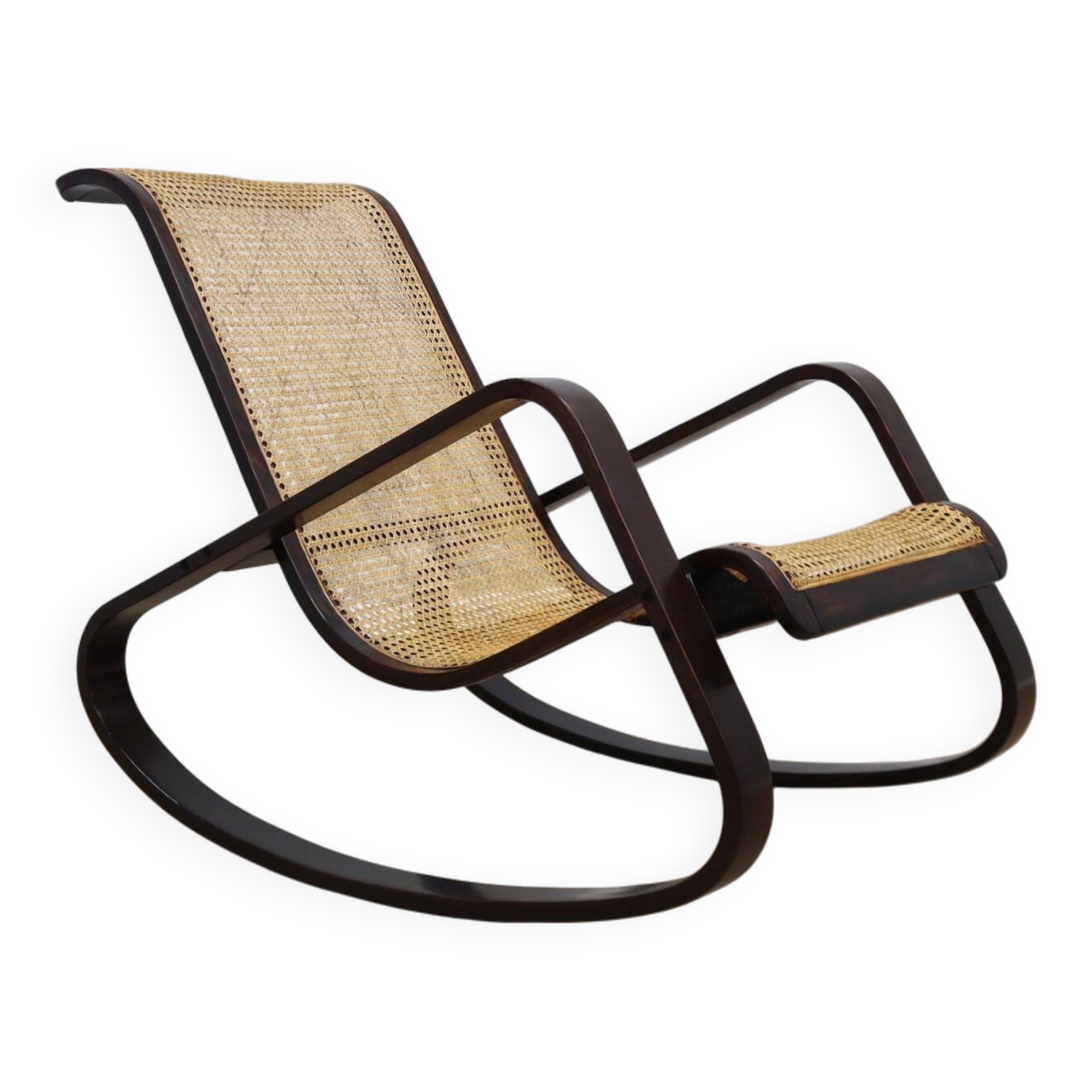 Vintage "DONDOLO" rocking chair Luigi Crassevig 1970s