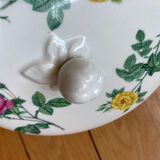 Bonbonnière / Gien earthenware box with pink motif