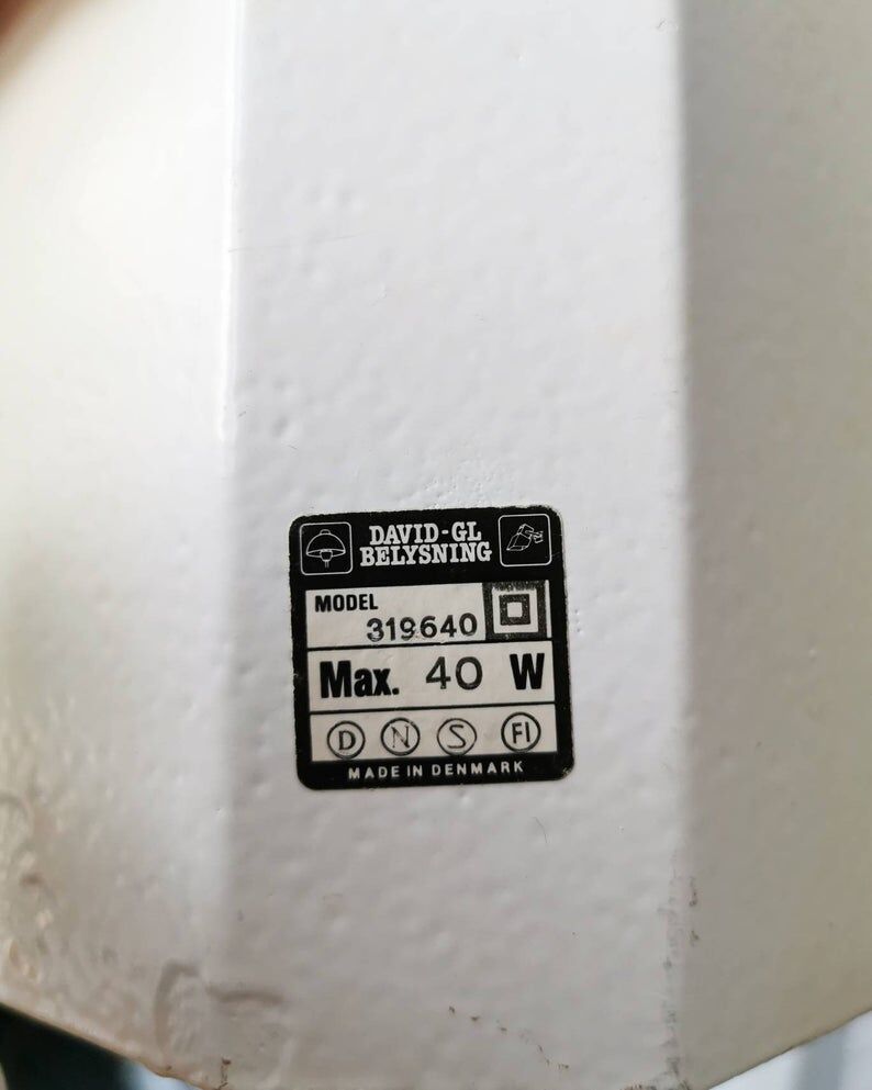 David GL Belysning 70s vintage metal wall lamp