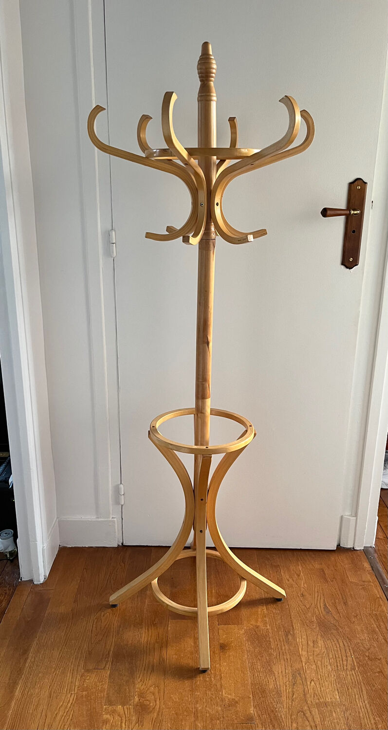 Wooden coat rack