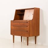 Danish  mid century teak  bureau with a hidden vanity by Ølholm Møbelfabrik