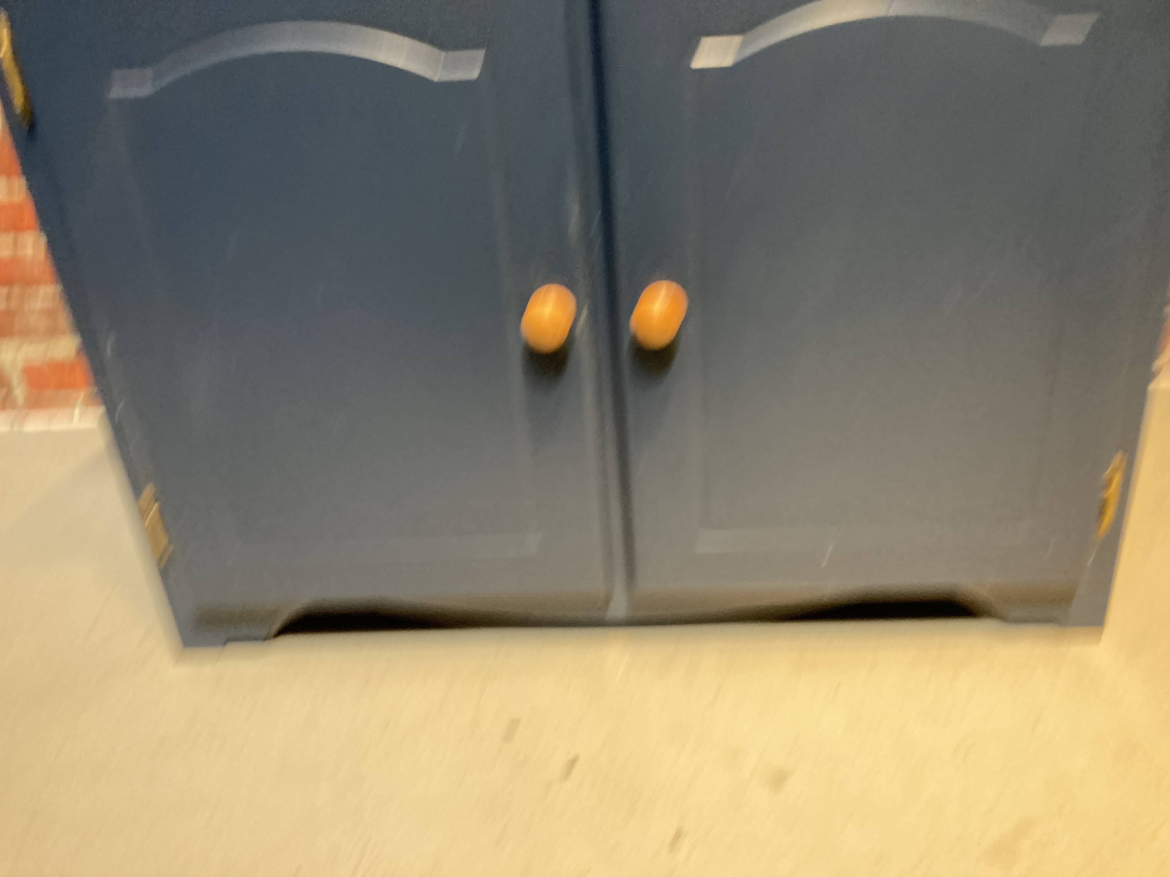 Blue painted wooden dresser