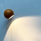 Mid-century Danish space age yellow ball wall lamps by Louis Poulsen, 1960s, set of 3.