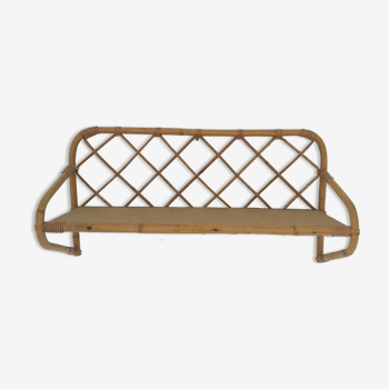 Rattan wall shelf