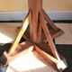 Light wood lectern unit on foot, 4 sides. Eighteenth century